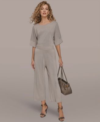 Women's Sequin Detail Wide Leg Pants