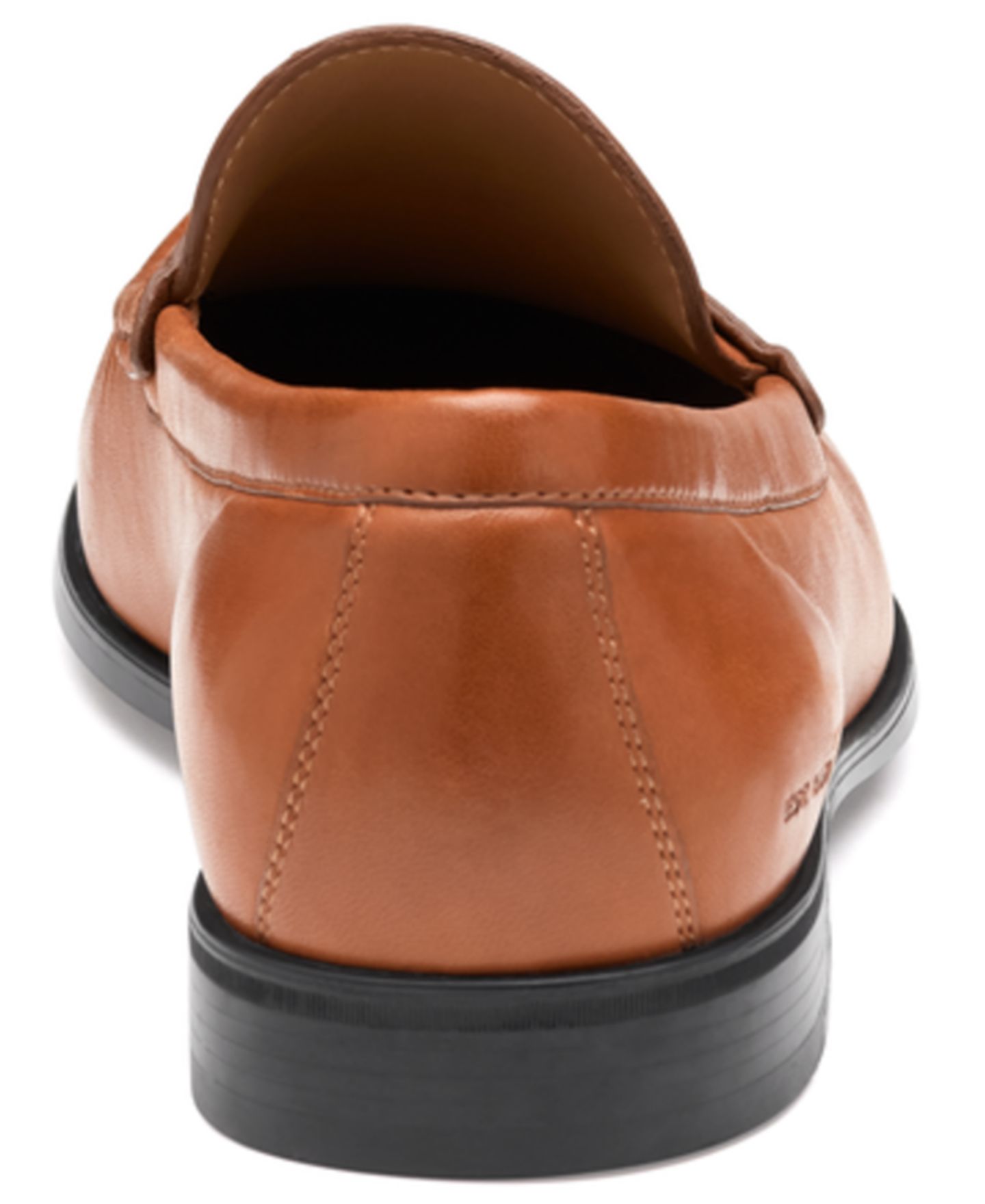 Мужские туфли Johnston & Murphy Harrison Penny Slip-On Round Toe, цвет: Коньячный кожаный — фото 3