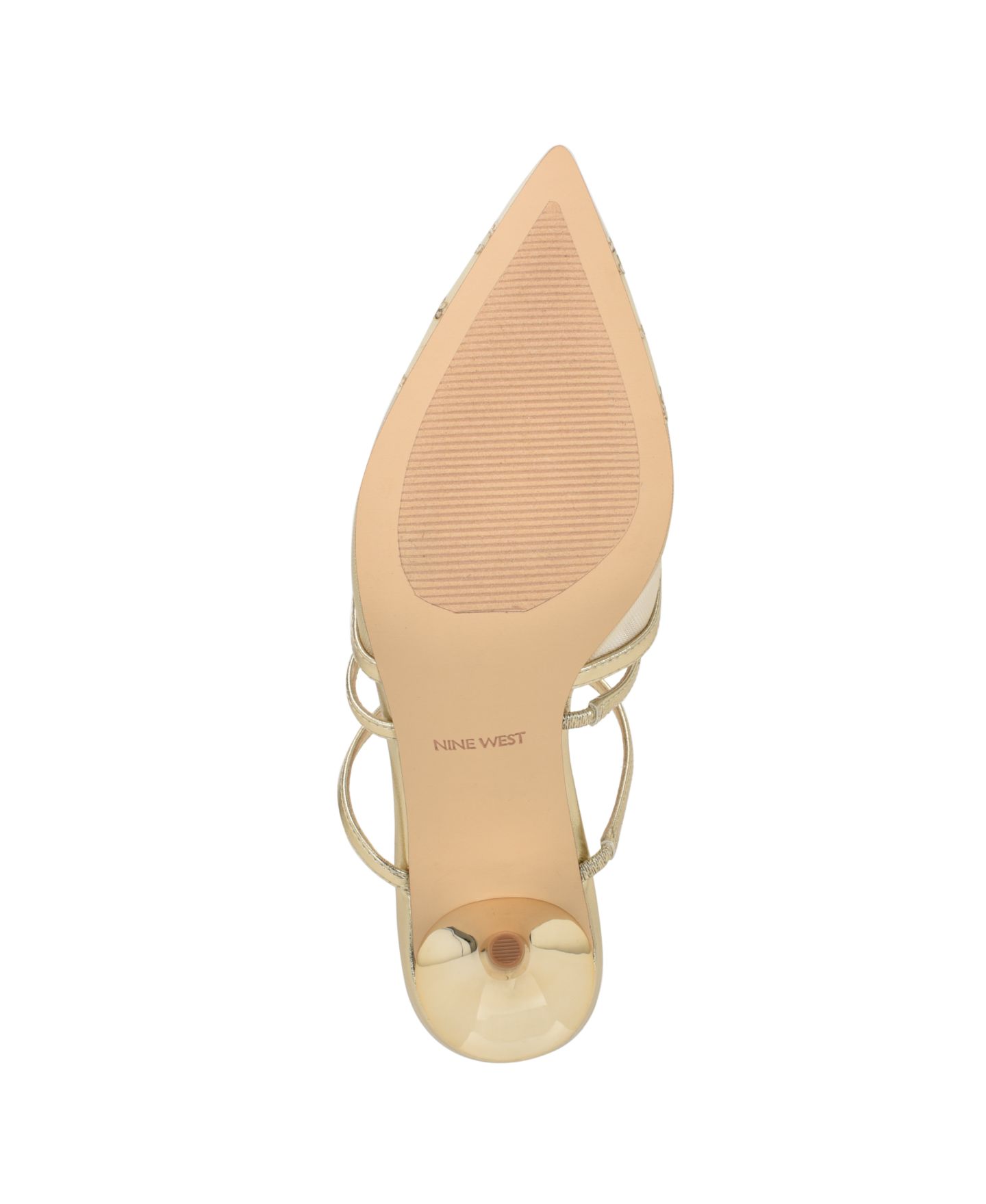 Женские туфли Nine West Tianala Caged Slip-On Stiletto, цвет: Золотой — фото 5