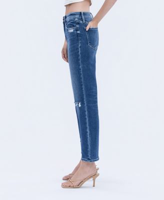 Women's High Rise Ankle Straight Jeans
