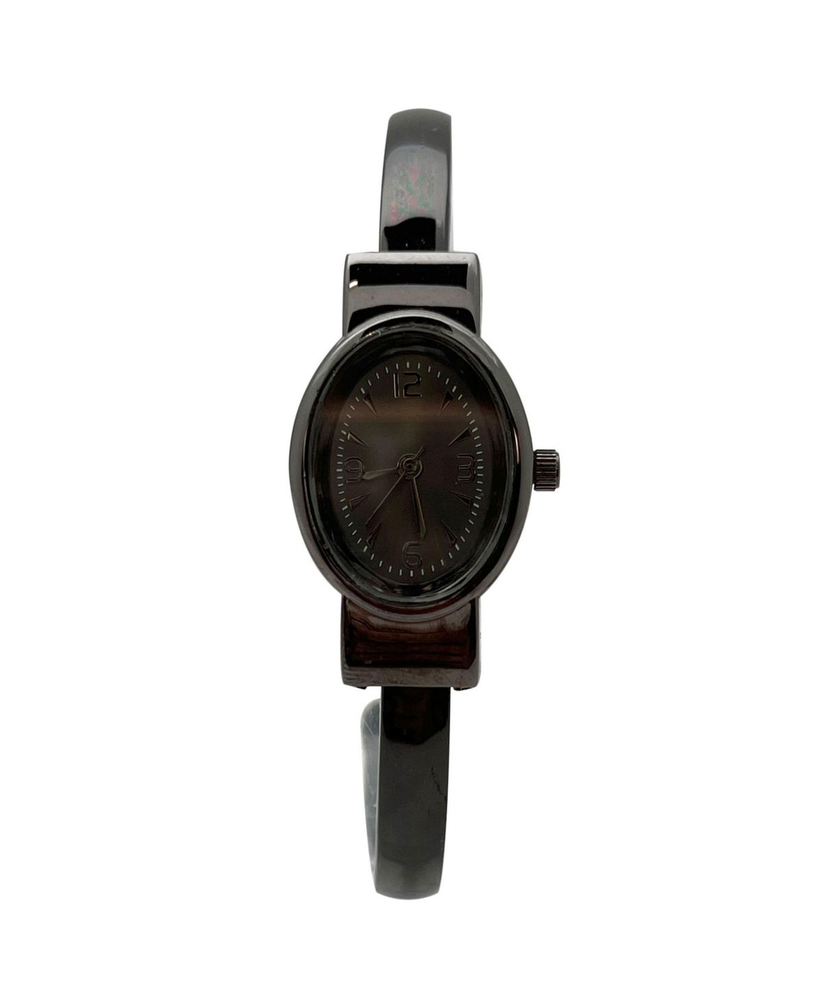 Маленькие и минималистичные женские часы-браслет из оружейного металла на каждый день