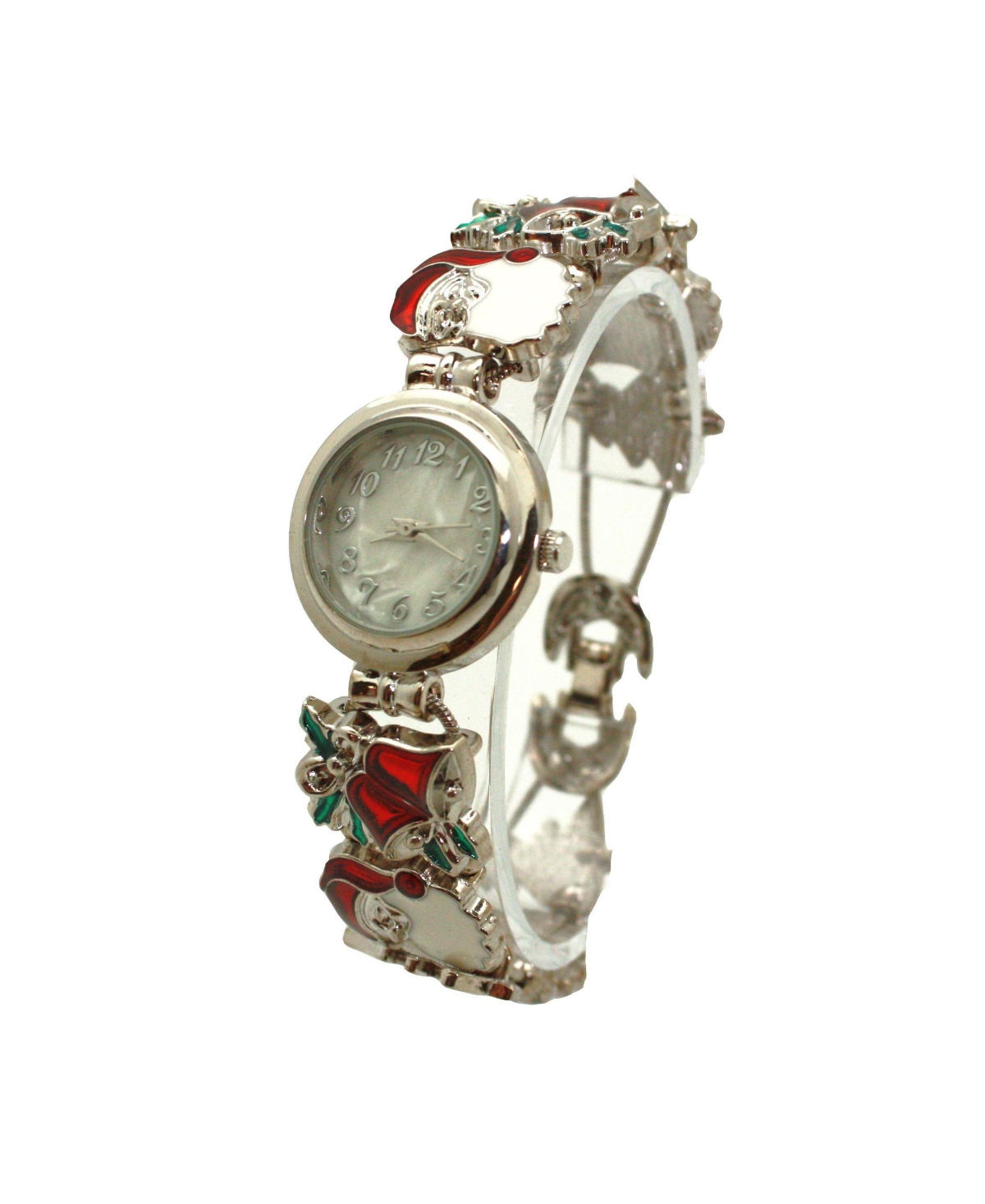 Olivia Pratt Silver Delicate Christmas Themed Women Bracelet Watch