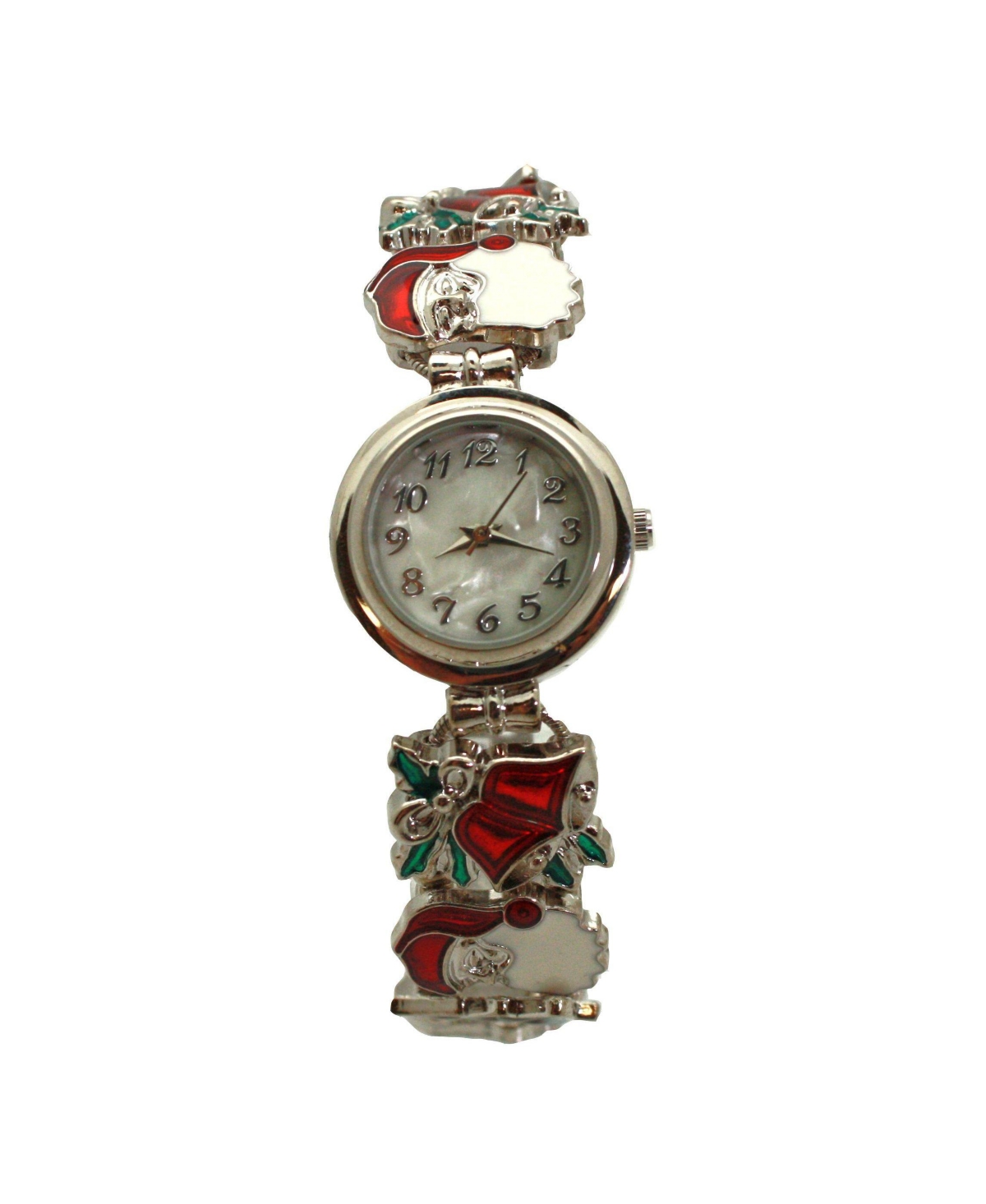 Olivia Pratt Silver Delicate Christmas Themed Women Bracelet Watch