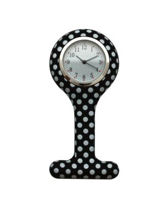 Polka Dots Printed Silicone Fob Nurse Watch