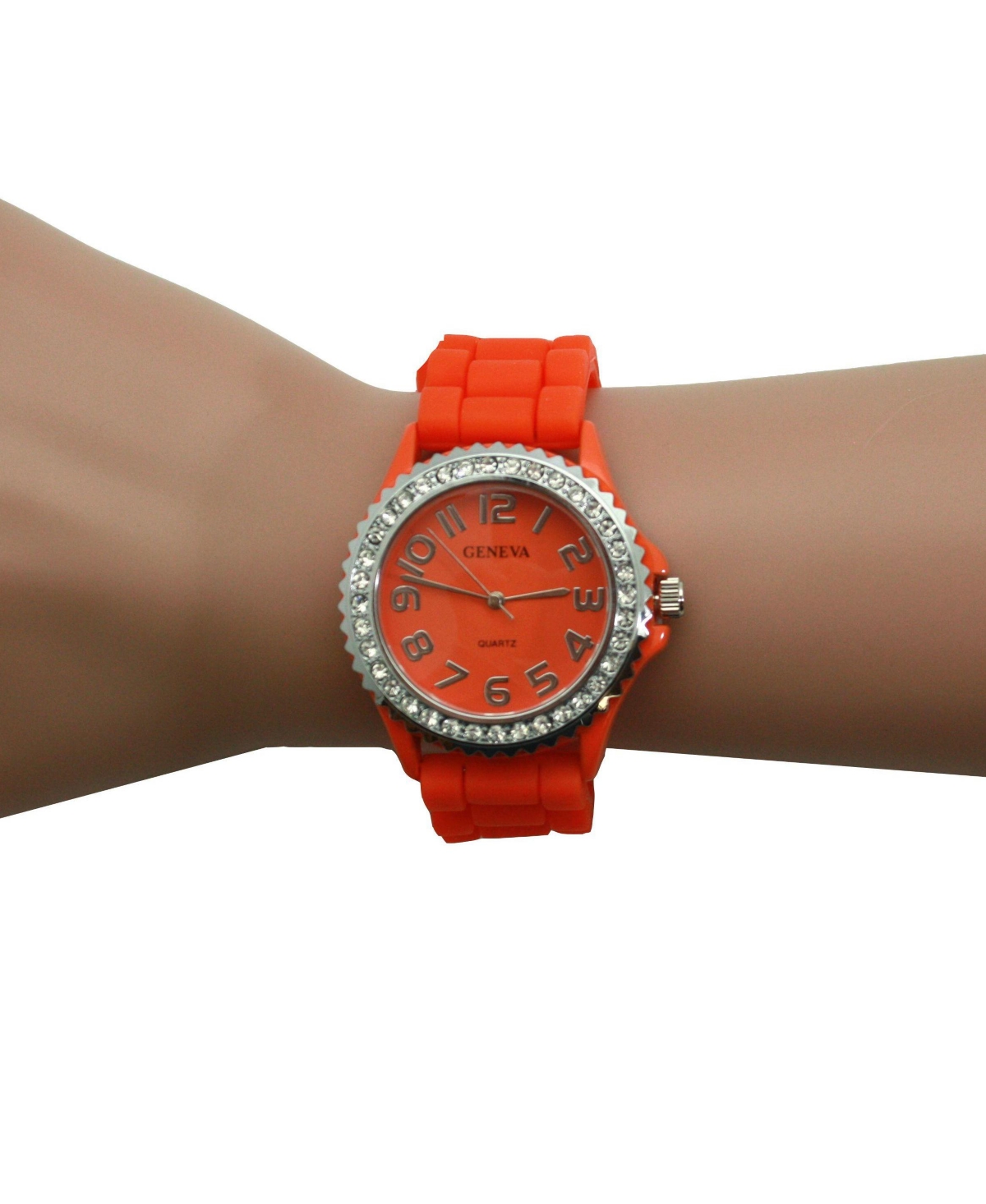 Olivia Pratt Every Day Silicone and Rhinestones Colorful Women Watch