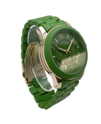Green Big Bold Soft Band Boyfriend Women Watch