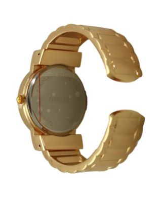 Stainless Steel Crystal Detail Bangle Watch - Gold