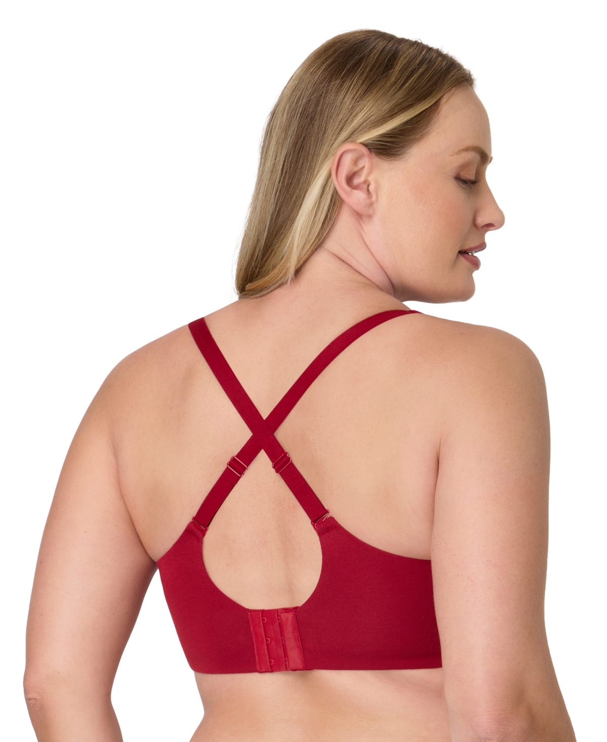 Bali Women's Breathe Wireless T-shirt Bra Df7594 In Red