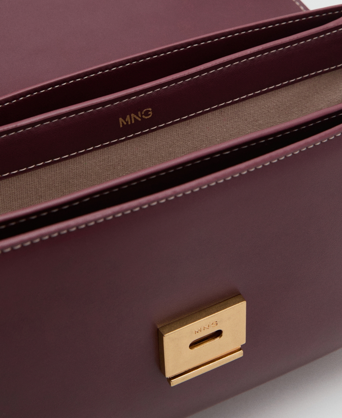 Mango Women's Flap Crossbody Bag In Burgundy