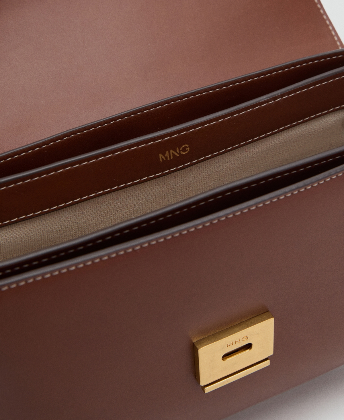Mango Women's Flap Crossbody Bag In Brown