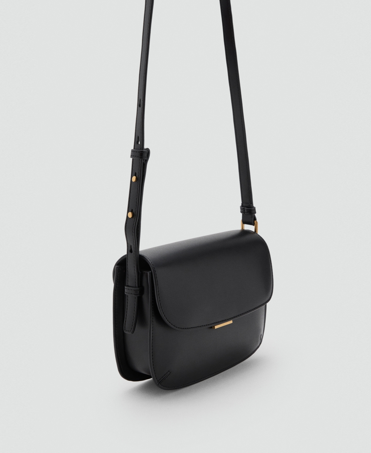 Mango Women's Flap Crossbody Bag In Black