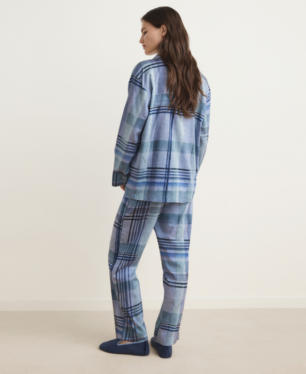 Mango Women's Piping Detail Printed Pajama Pants