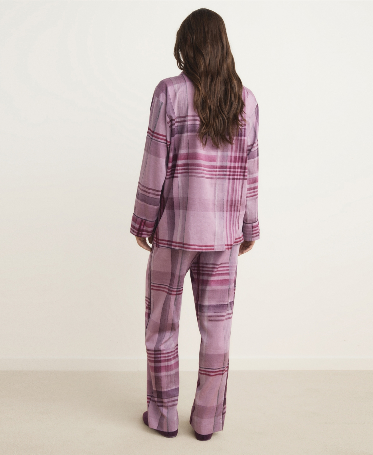 Mango Print Pajama Pants In Purple