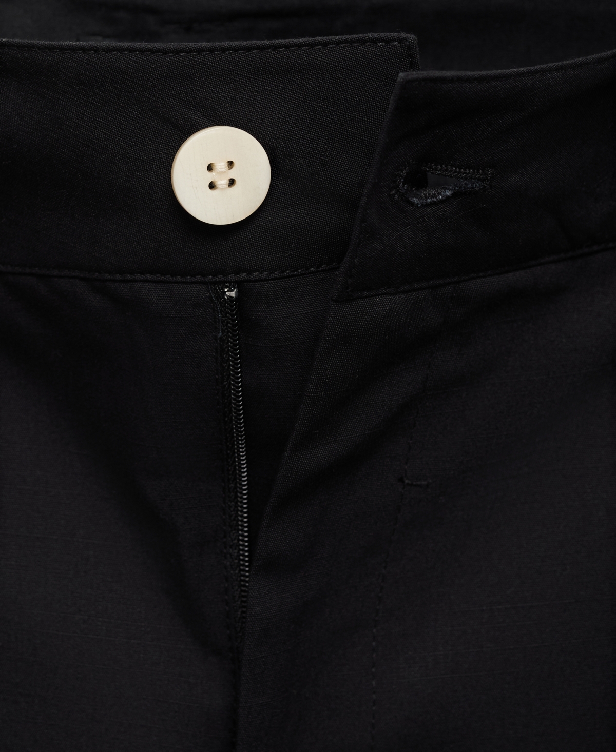 Mango High Waist Ankle Barrel Leg Pants In Black