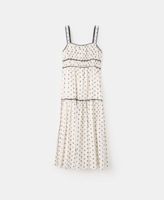 MANGO - Women's Plumeti Midi Dress