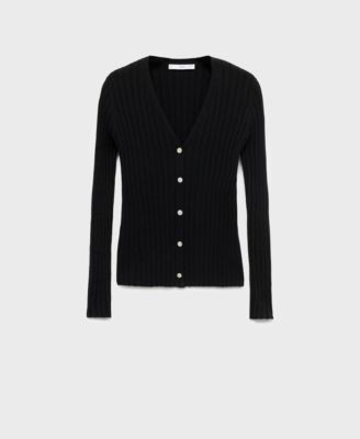 Women's Fine Rib Knit Cardigan