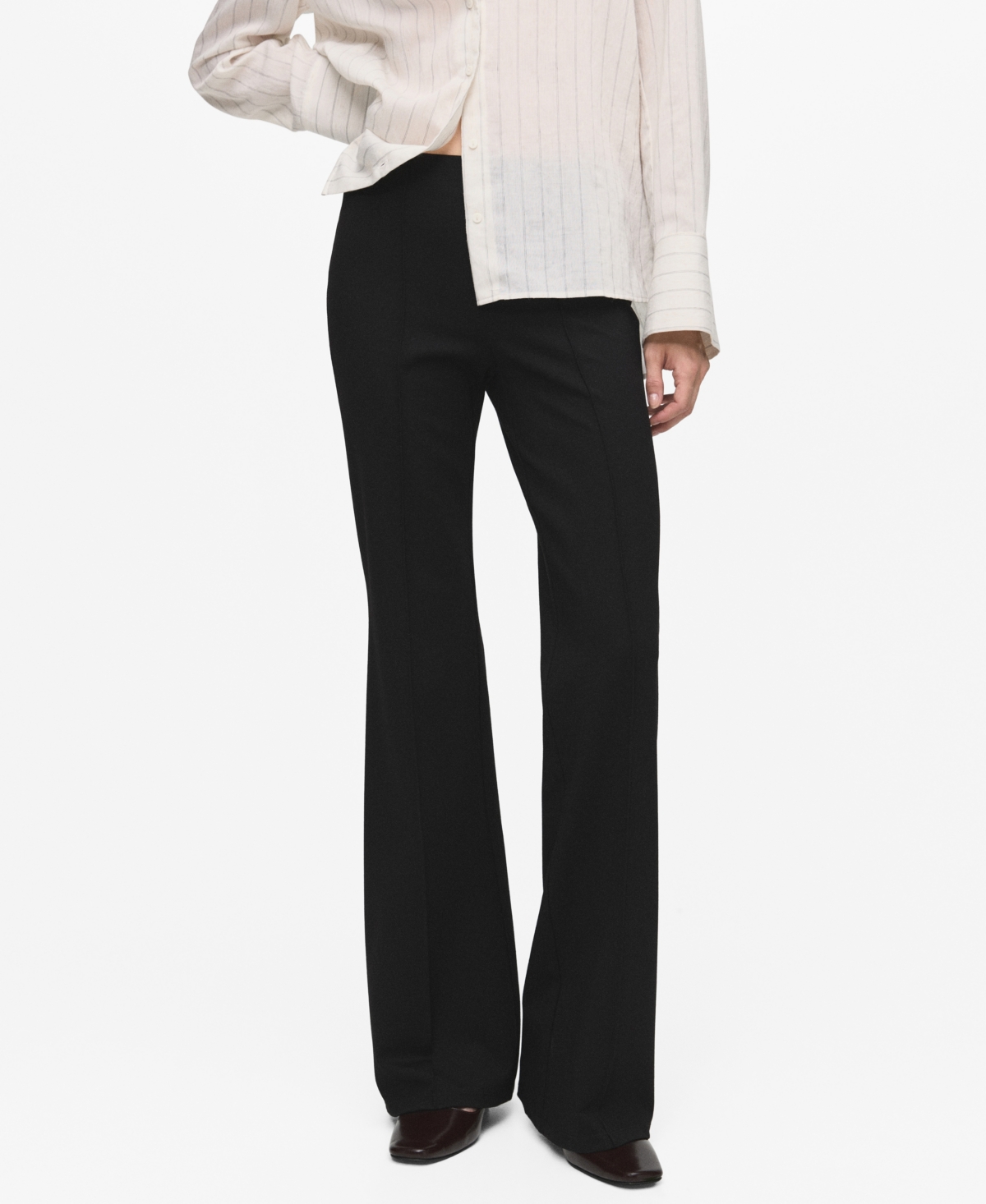 Mango Women's Seam Detail Leggings In Black
