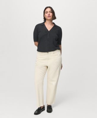 Women's Shirt Collar Fine-Knit Sweater