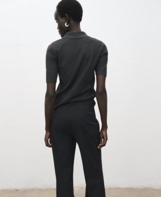 Women's Shirt Collar Fine-Knit Sweater