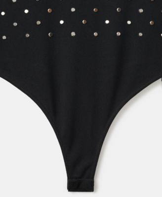 Women's Long-Sleeved Crystal Bodysuit