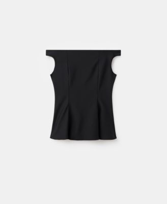 Women's Strapless Peplum Top