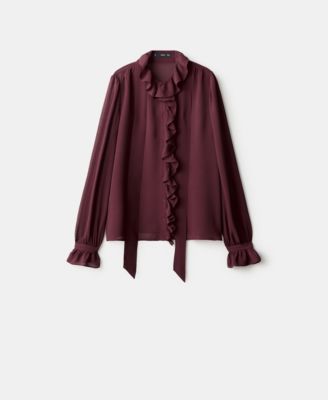 Women's Ruffled Scarf Blouse