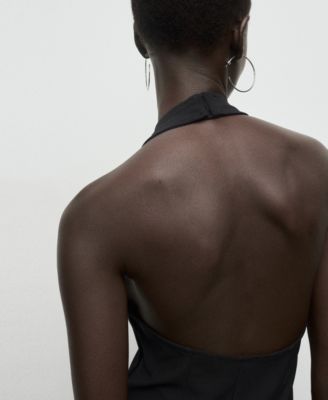 Women's Halter-Neck Pleated Dress