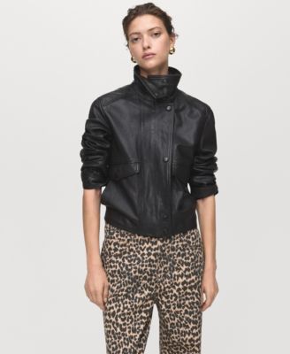 Women's Leopard-Print Straight Jeans