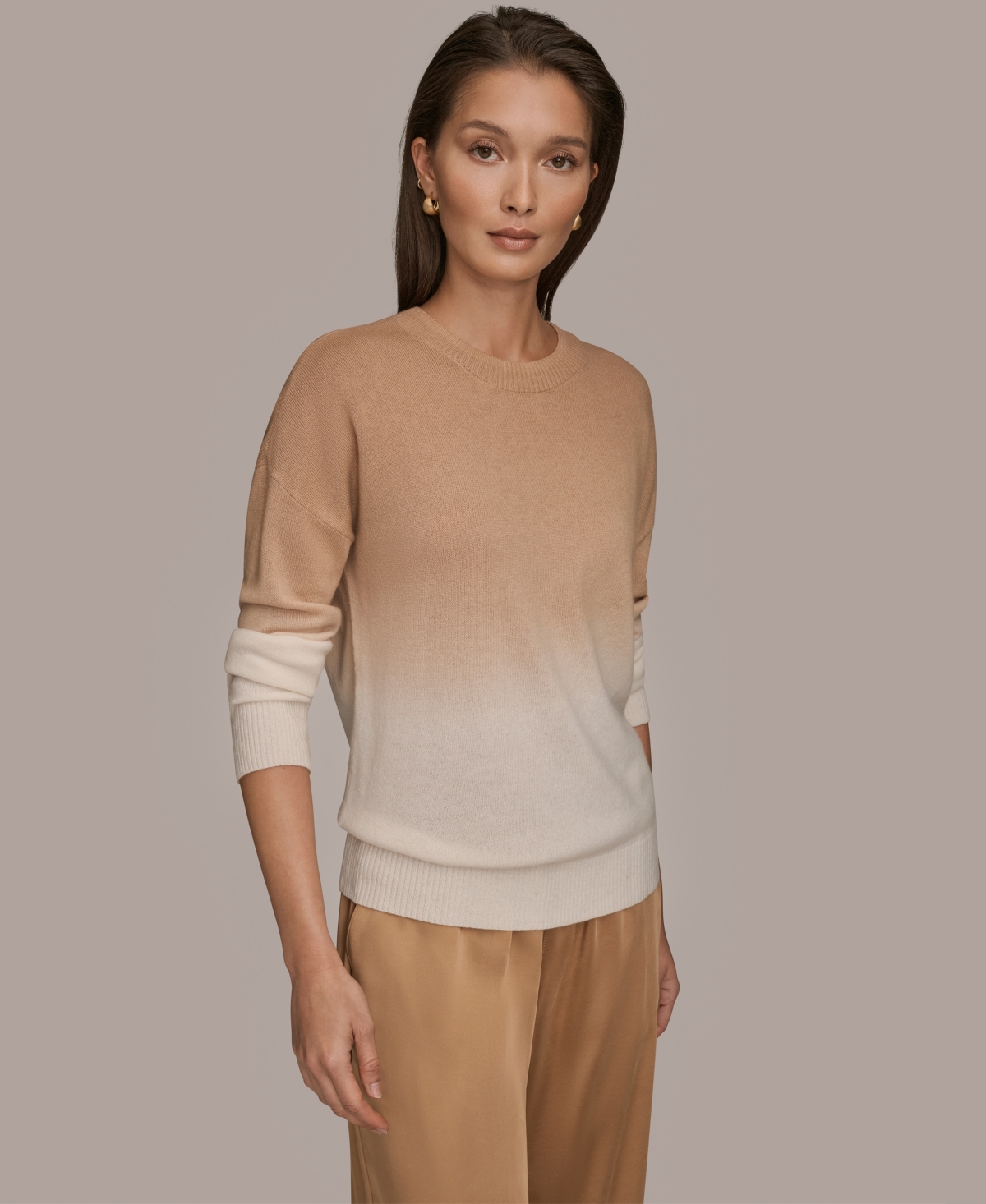 Donna Karan Weekend Women's Long Sleeve Crew Neck Top