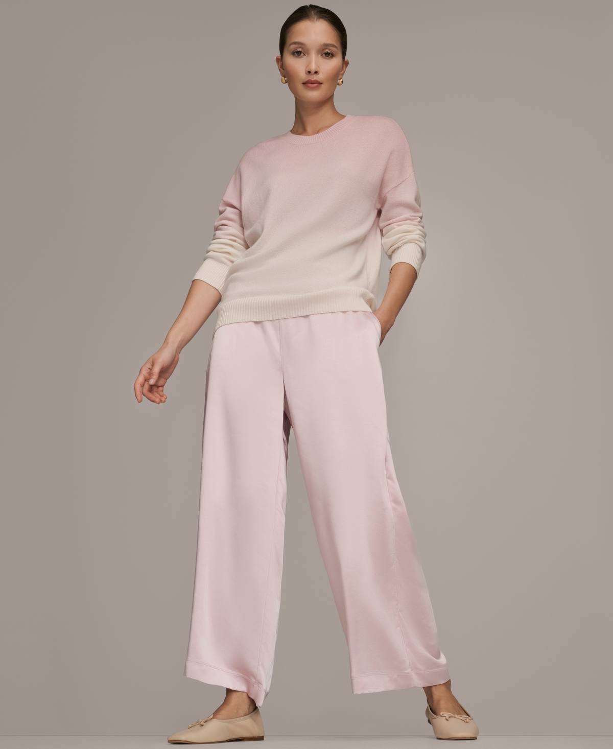 Donna Karan Weekend Women's Long Sleeve Crew Neck Top