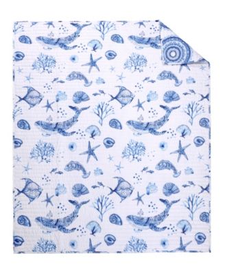 Batik Ocean Reversible Quilted Throw, 50" x 60"