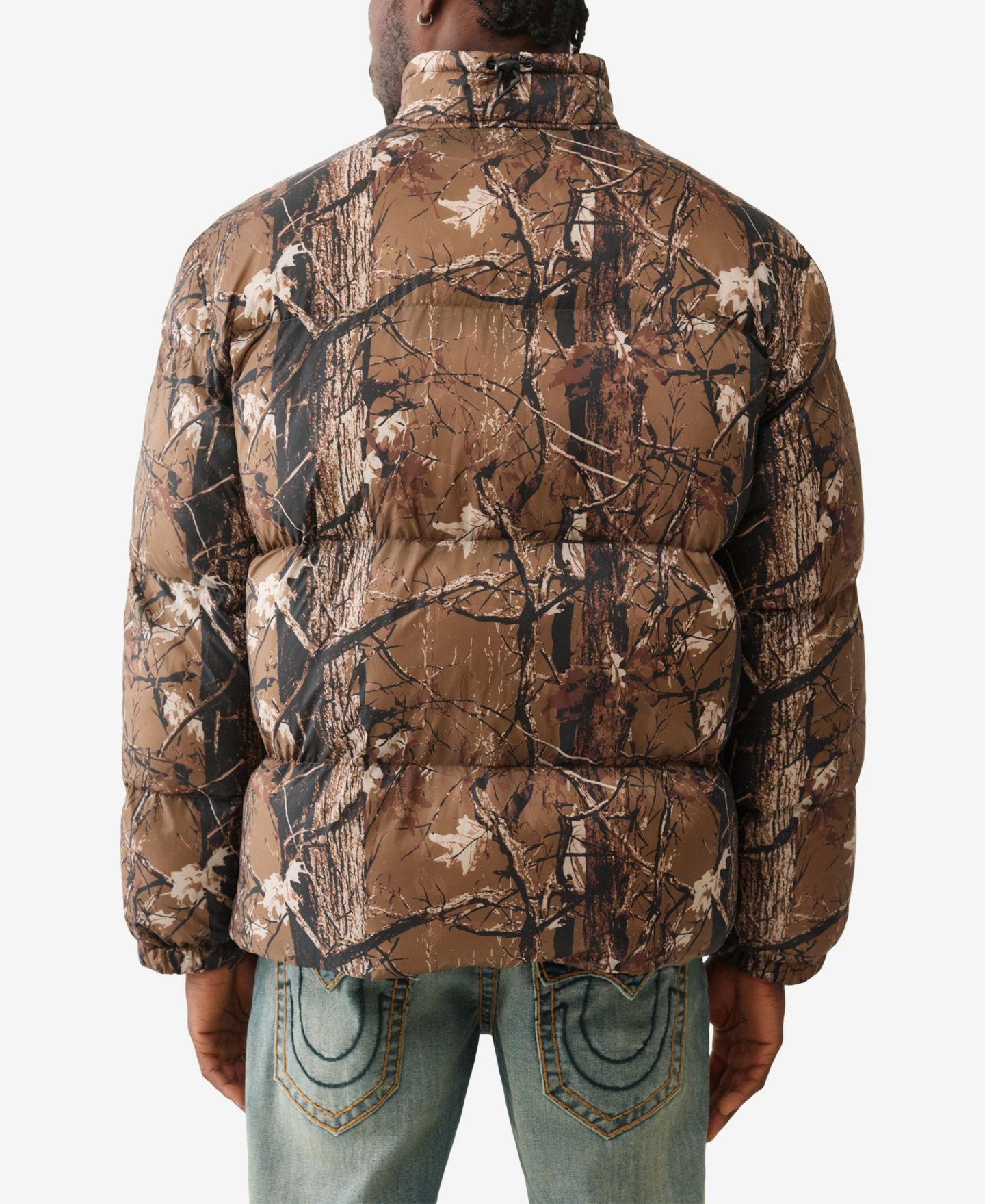 Мужская куртка True Religion Camo Printed Puffer, цвет: Тёмный коричневый — фото 3
