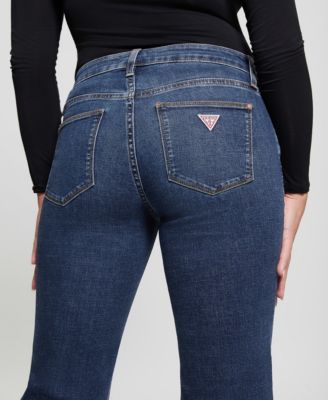 Women's Whiskered Faded-Front Bootcut Denim Jeans