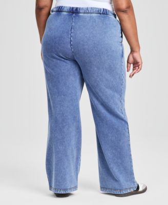Trendy Plus French Terry Drawstring Pants, Macy's Exclusive
