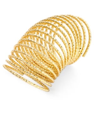 Thalia Sodi Gold-Tone Long Textured Coil Statement Ring, Only at Macys