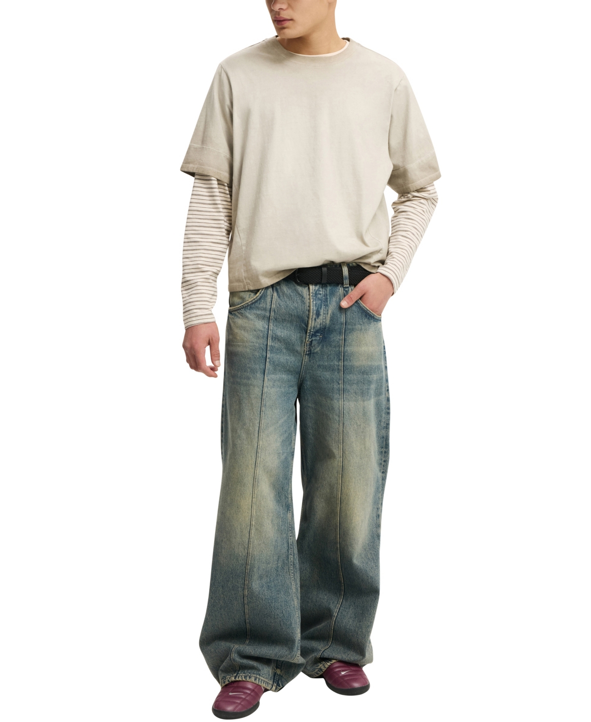 Cotton On Men's Cropped Fit Long-Sleeve T-Shirt