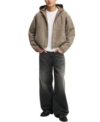 Men's Cropped Hooded Bomber