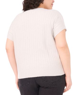 Plus Size Sequined Short Sleeve Top