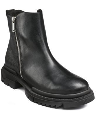 KARL LAGERFELD PARIS - Men's Mixed Media Double Zip Boots
