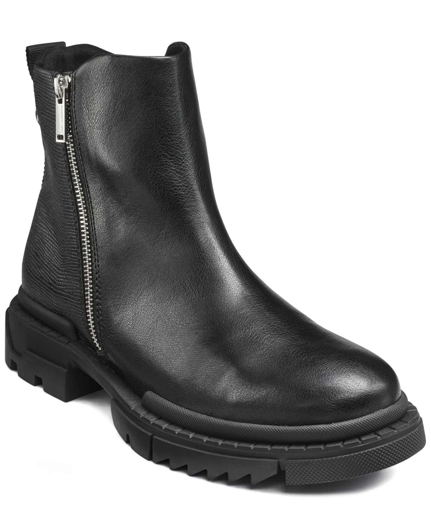 Мужские ботинки KARL LAGERFELD PARIS Quinn - Side Zip Boot, цвет: Чёрный — фото 1
