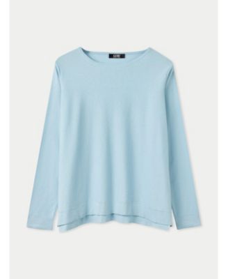 Women's Boatneck Cotton Silk Cashmere Blend Sweater