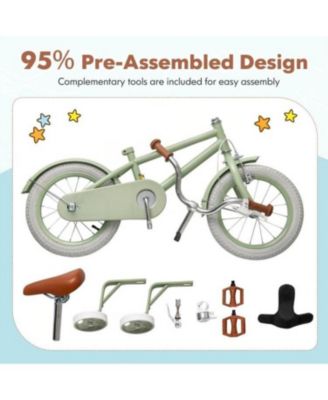 HONGGE 12 Inch Kids Bike with Adjustable Handlebar and Saddle