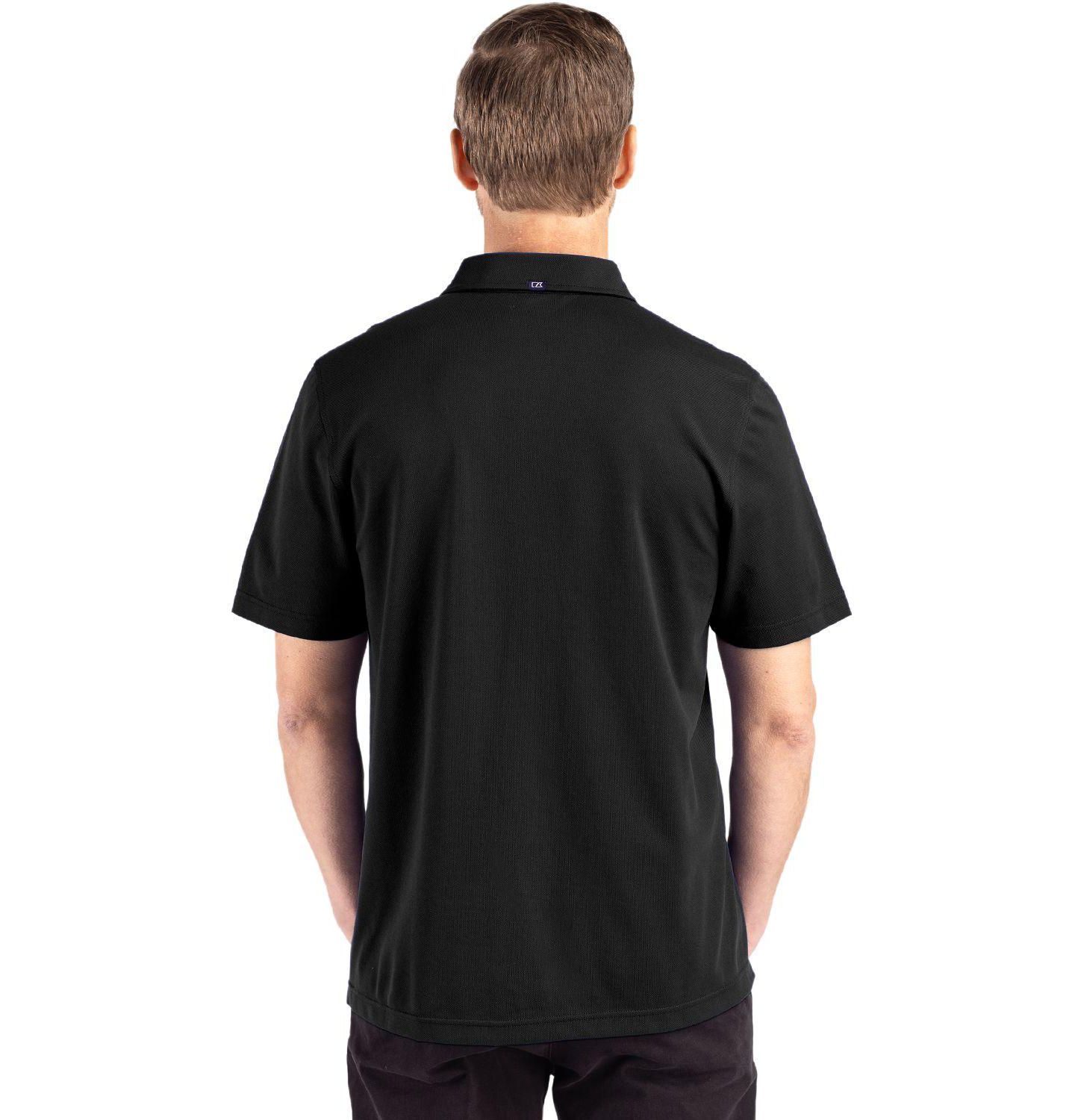 Мужское поло Cutter & Buck Advantage Refresh Epic Confidence Recycled Tri-Blend Pique Polo, цвет: Чёрный — фото 2