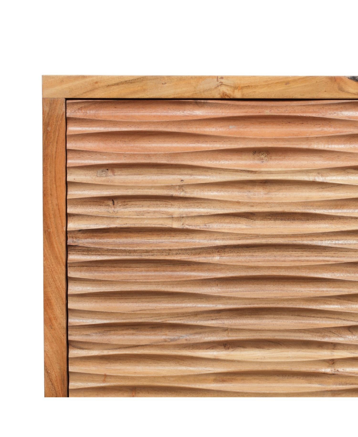 Streamdale Furniture, 1-Piece, Mango Wood, Hand-Carved Detail, Boho Style, Nightstand