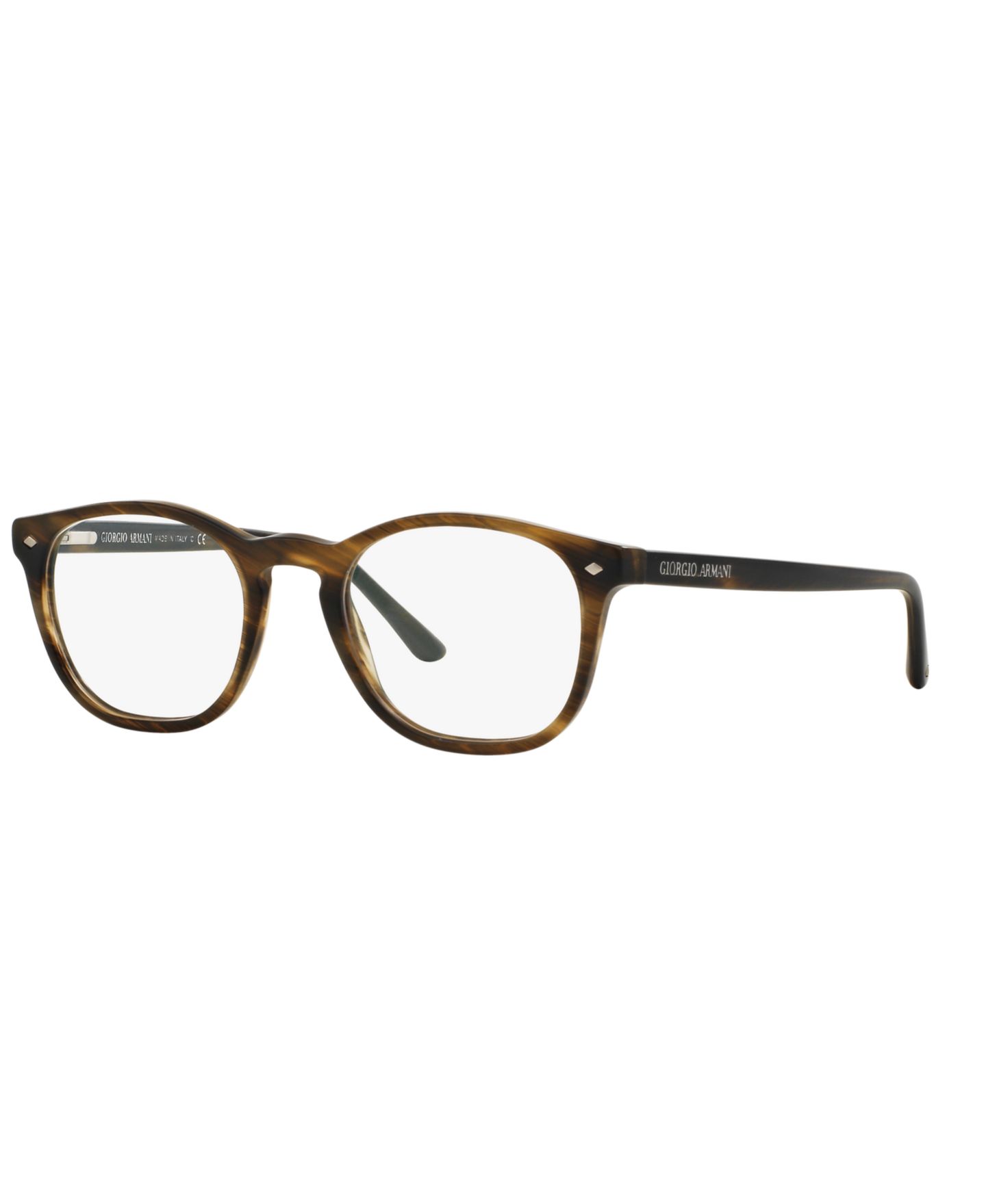 Мужские очки Giorgio Armani Man Panthos Plastic AR7074 Eyeglasses, цвет: Тёмный коричневый — фото 10