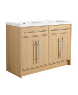 Bathroom Vanity with Resin Sink and Soft-Close Doors