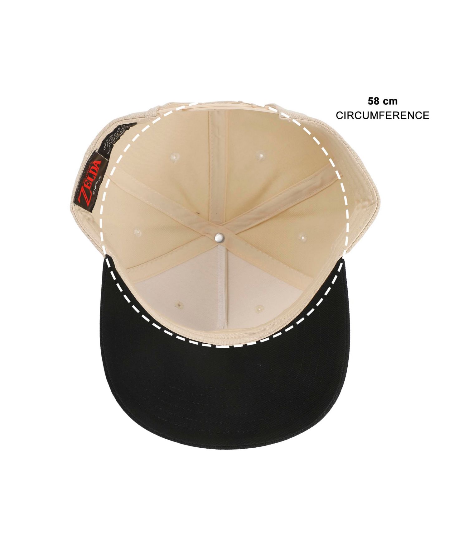 Мужская кепка The Legend of Zelda Hylian Shield Embroidery Poly Wool B104 Snapback, цвет: Белый — фото 5