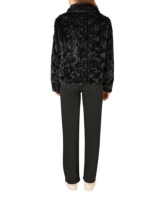 Women's Textured Faux Fur Jacket