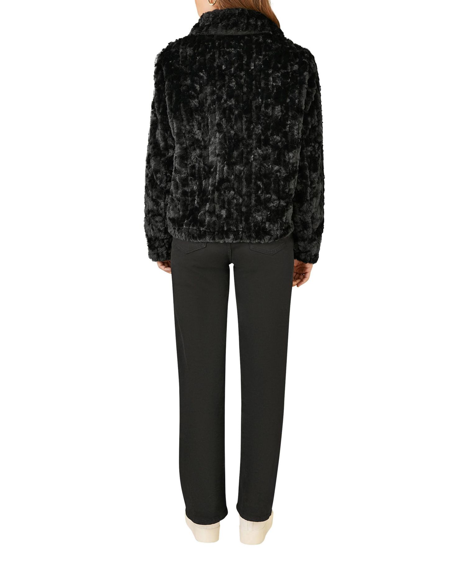 Women's Textured Faux Fur Jacket