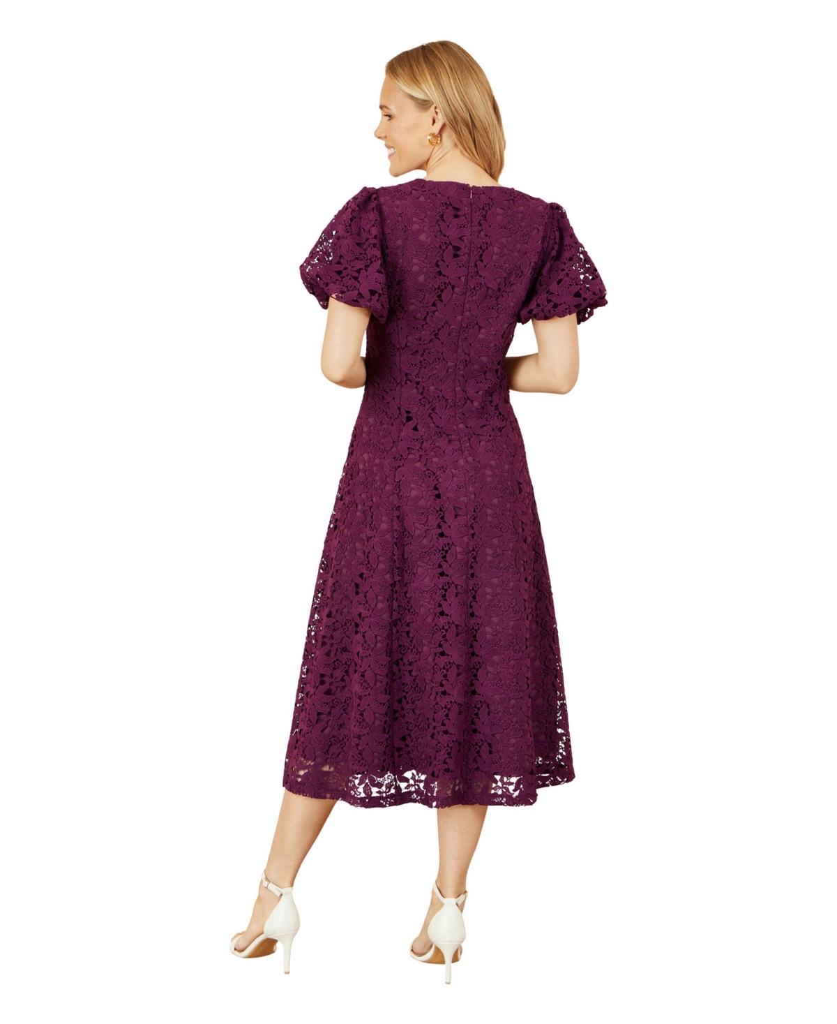 Yumi Women's Stretch Lace Midi Dress